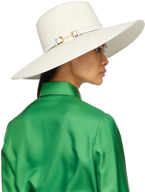 felt wide brim hat gucci|Gucci sun hat straw.